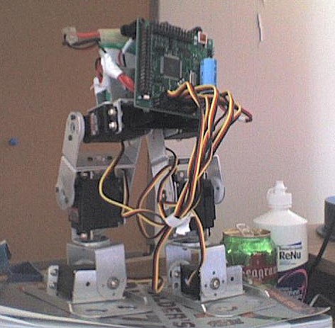 Axon controlled Brat biped robot